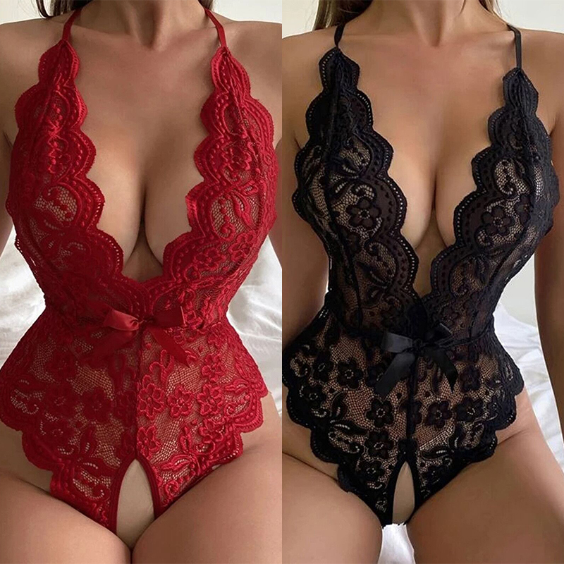 Baby Clothing Model - Crotchless kırmızı seksi iç çamaşırı kadın