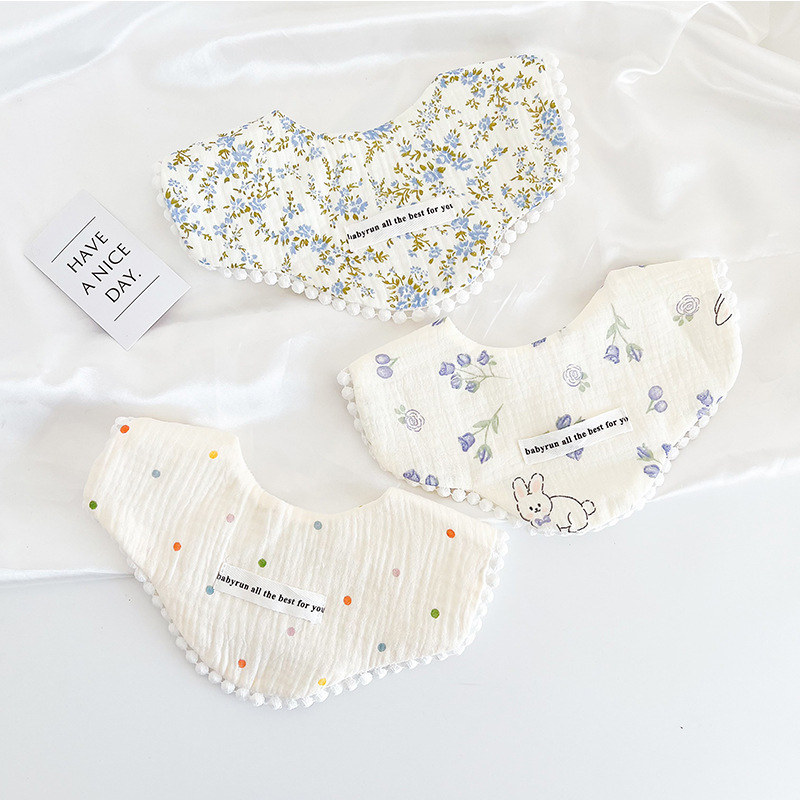 Printed Bibs Pack - 3 adet Paketi Pamuklu Gazlı Bez