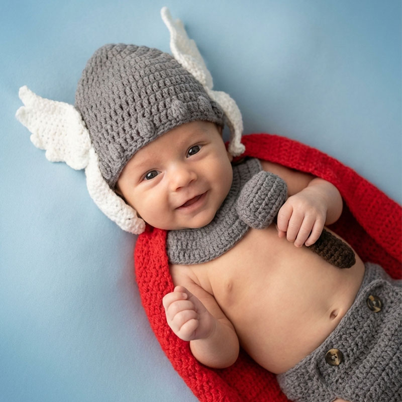 Baby Clothing Us - Yenidoğan Fotoğraf Sahne Thor Bebek Kostüm